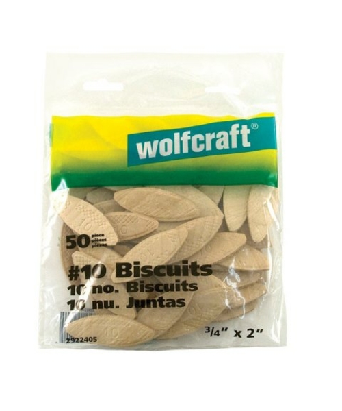 Wolfcraft 2922 Compressed Hardwood Biscuits  0.75 x 2.13 in.