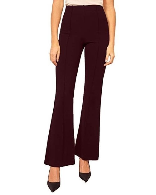 MAROON Women's Yoga Dress Pants Stretchy Work Slacks Business Casual