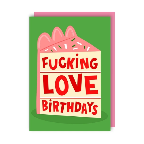 Love Birthdays Funny Card (Pack of 6)