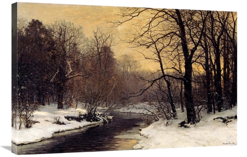 Global Gallery GCS-267642-36-142 36 in. A Winter River Landscape Art P