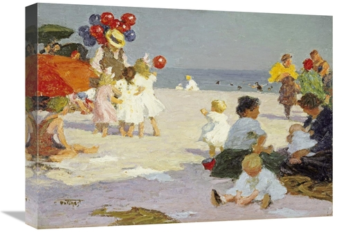 Global Gallery GCS-268408-22-142 22 in. On the Beach Art Print - Edwar