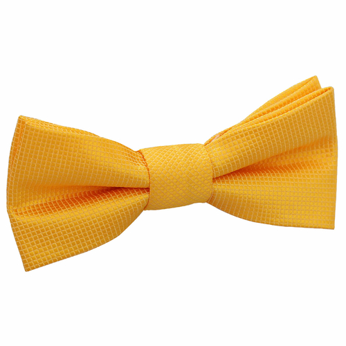 Solid Check Pre-Tied Bow Tie - Boys - Sunflower Gold