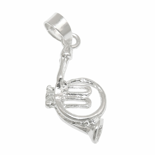 pendant brass instrument horn silver 925