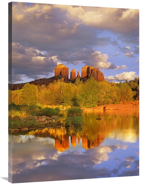 Global Gallery GCS-397157-3040-142 30 x 40 in. Cathedral Rock Reflecte