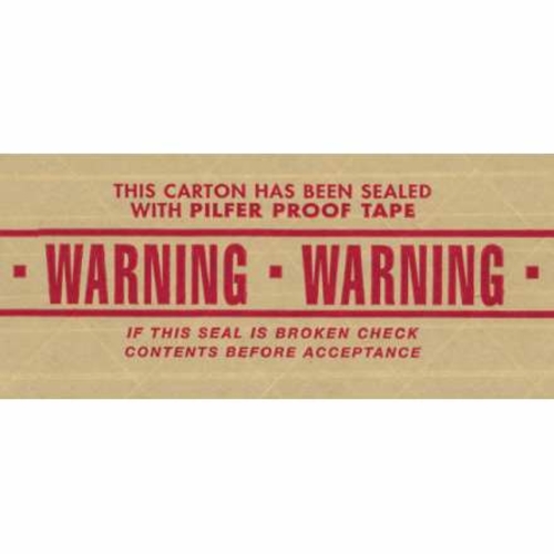 Tape Logic T9077500P 3 in. x 450 ft. Warning No.7500 Pre-Printed Reinf