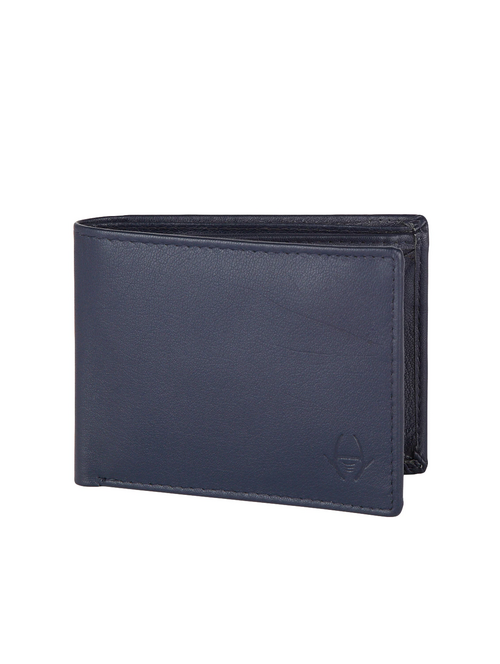Navy Blue Leather Wallet for Men