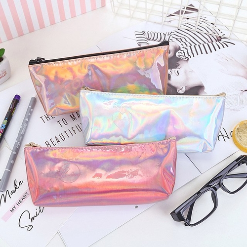 Candy colors Laser Pencil Case Girl Cute