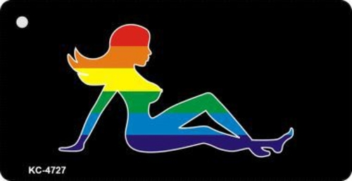 Smart Blonde KC-4727 Mudflap Lady Rainbow Designs Novelty Key Chain