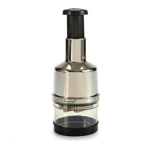 Manual Vegetable Chopper Black Silver Transparent 8,5 x 22 x 8,5 cm 9