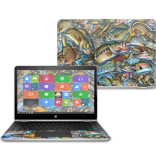MightySkins HPPX360143-Action Fish Puzzle Skin Decal Wrap for 14 in. H