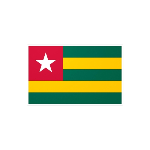 Autocollant Drapeau du Togo en plusieurs tailles