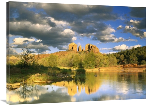 Global Gallery GCS-397153-3040-142 30 x 40 in. Cathedral Rock Reflecte