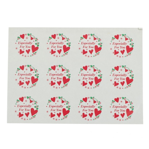 120Pcs Round Romatic Heart Sweet "Especially For