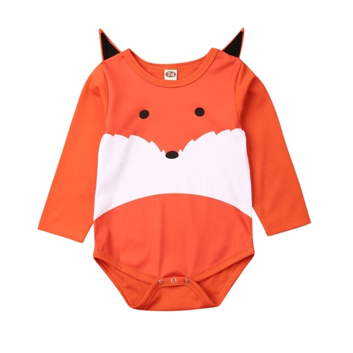 0 18M Toddler Baby Boys Girls Fox Bodysuit Cartoon