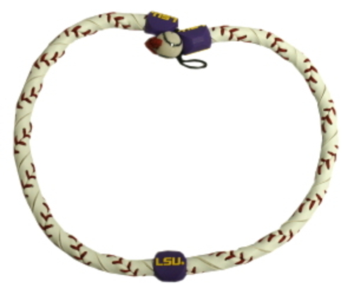 LSU Tigers Classic Frozen Rope Baseball Necklace