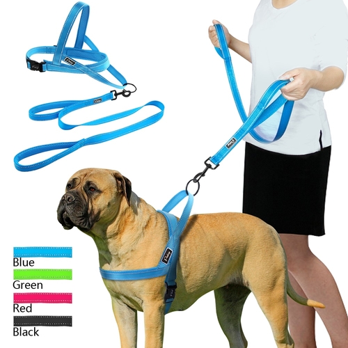 No Pull Reflective Dog Harness Leash Set Pet Vest