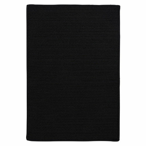 Colonial Mills Rug H031R096X096S Simply Home Solid - Black 8 ft. squar