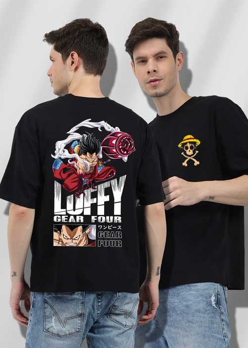 Luffy Gear Four Men Oversized Printed T-Shirt