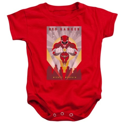 Trevco Power Rangers-Red Deco Infant Snapsuit- Red - XL 24 Months