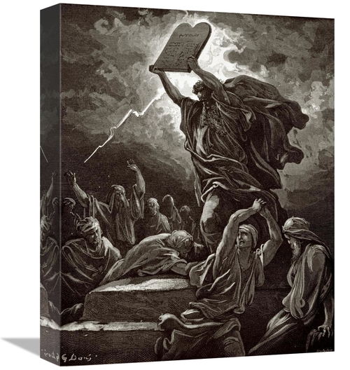 Global Gallery GCS-277424-16-142 16 in. Moses Breaking the Tablets of 