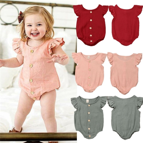 Adorable Summer Infants Baby Girl Solid Fly Sleeve