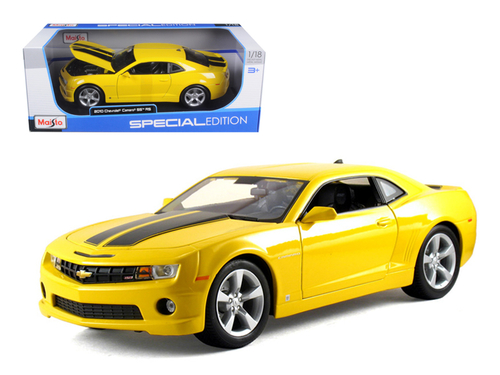 2010 Chevrolet Camaro SS RS Yellow with Black Stripes 1/18 Diecast