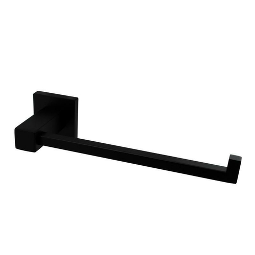 Gama Nero Square Matte Black Towel Hook Ring 250mm