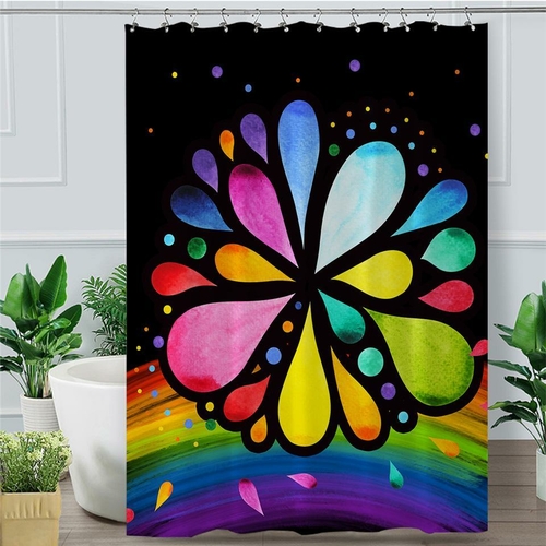 Rainbow Drops Shower Curtain