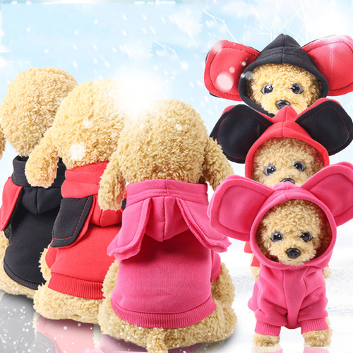 Cute Dog Winter Hooded Coat Cartoon Cute Big Ear