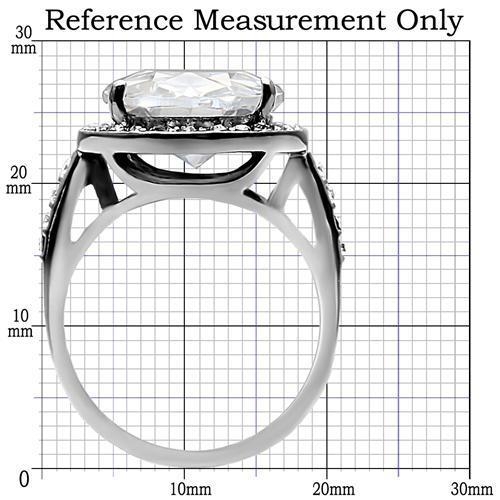 TK010- High polished (no plating) Stainless Steel Ring with AAA Grade