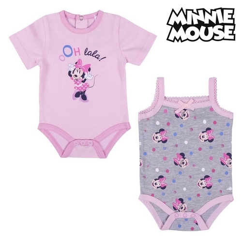 Leotard Minnie Mouse Grey Pink (2 uds)