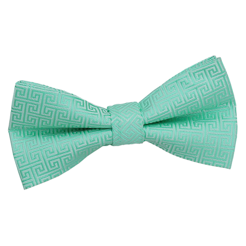 Greek Key Pre-Tied Bow Tie - Boys - Mint Green
