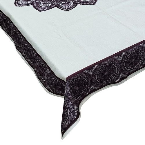 Stitch weave Chennile Soft Fabric Printed Table Cover 36 x 54 Inches,