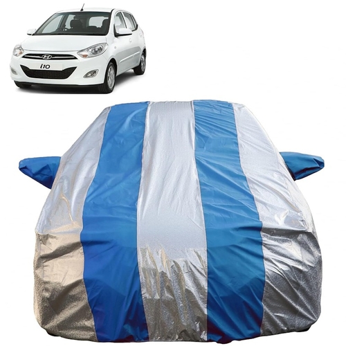 Orange Blue Stripes Dustproof Car Cover for Hyundai i10 (2007-2017) |