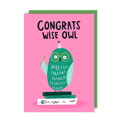 Wise Owl Congratulations Card (Pack of 6)