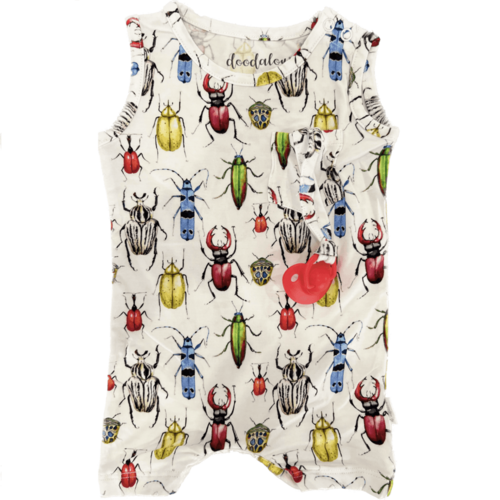 You are Bugging Me - Doodalou Bamboo Baby Romper Tank with Shorts - 0