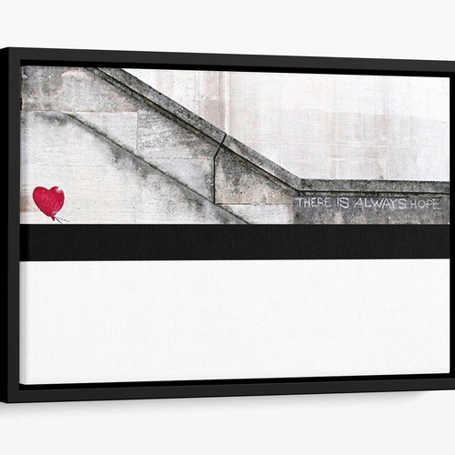 Banksy There is Always Hope Floating Framed Canvas