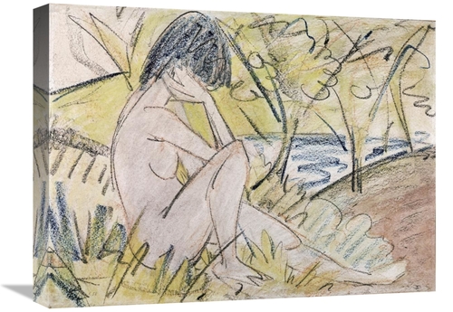 Global Gallery GCS-266924-22-142 22 in. Sitting by the Lake Art Print 