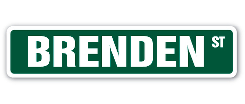 SignMission SS-BRENDEN 4 x 18 in. Brenden Street Sign