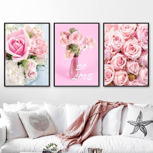 Nordic Posters And Prints Rose Flower Love Quotes
