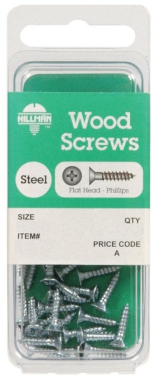 Hillman 5787 Phillips Flat Head Wood Screws  8 x 1.25 in. - pack of 10
