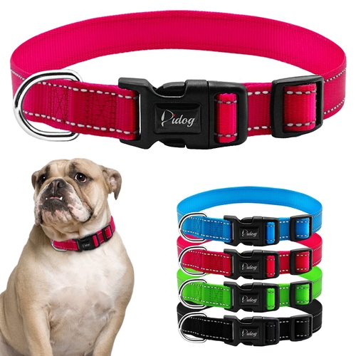 Dog Collar Nylon Reflective Durable Pitbull