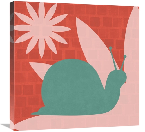 Global Gallery GCS-454901-2424-142 24 x 24 in. Bright Bugs - Snail Art