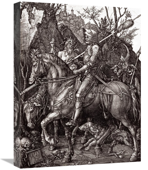 Global Gallery GCS-266249-22-142 22 in. Knight, Death & the Devil 
