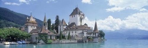 Oberhofen Castle Lake Thuner Switzerland Poster Print by  - 36 x 12