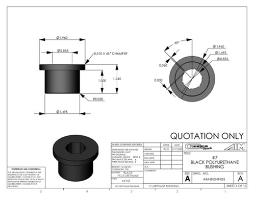 AirBagIt BUSH-07 No. 07 Control Arm Bushing With out Sleeve