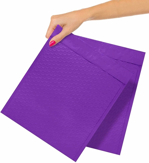 Poly Bubble Mailers 8.5" x 11", Pack of 10 Purple Padded Shipping