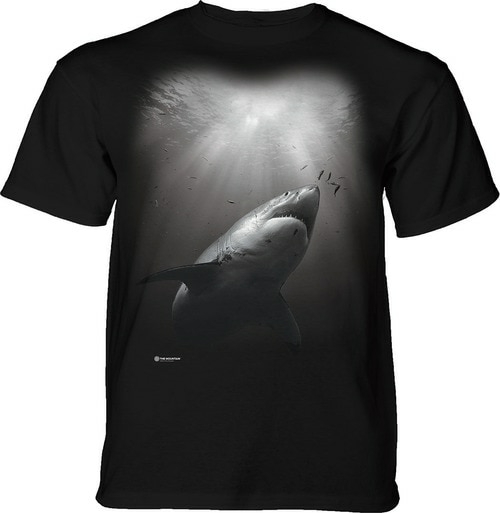 The Mountain 5465392 Black Sunburst Shark Tri-Blends T-Shirt - Large
