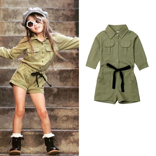 Fashion Infant Kids Baby Girls Autumn Romper