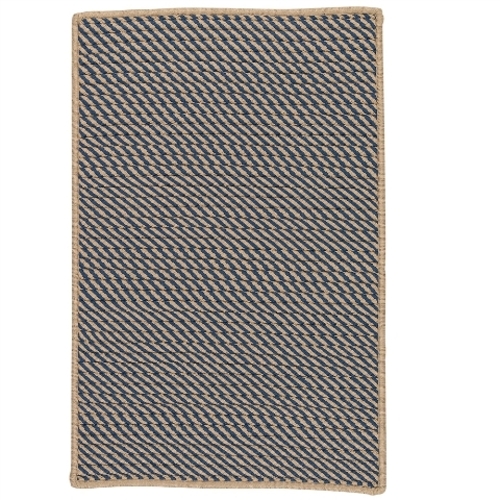 Colonial Mills Rug IM53R024X120S 2 x 10 ft. Point Prim Braided Rug Bl